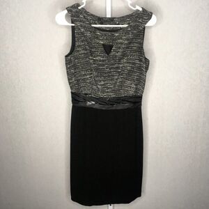Black Halo Gray & Black Sleeveless Dress, Size 4